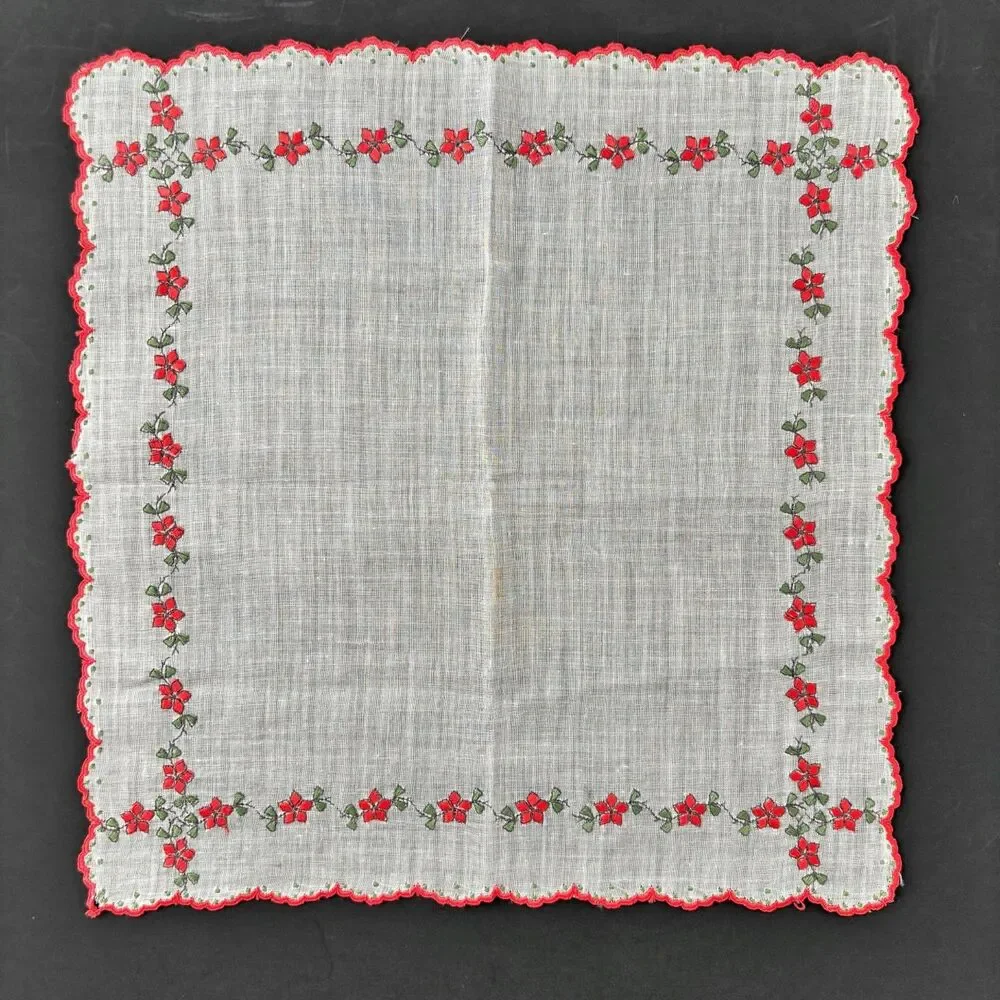Heirloom Dainty Bridesmaid Handkerchief Wedding Cottage Vintage Feminine